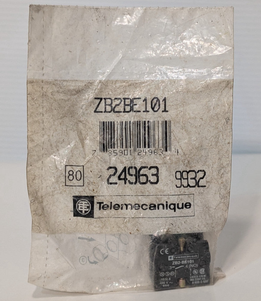 Telemecanique ZB2-BE101 industrial contact block switch, A600 Q600, 400VAC