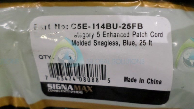 SIGNAMAX C5E-114BU-25FB PATCH CORD NSNP IN BAG