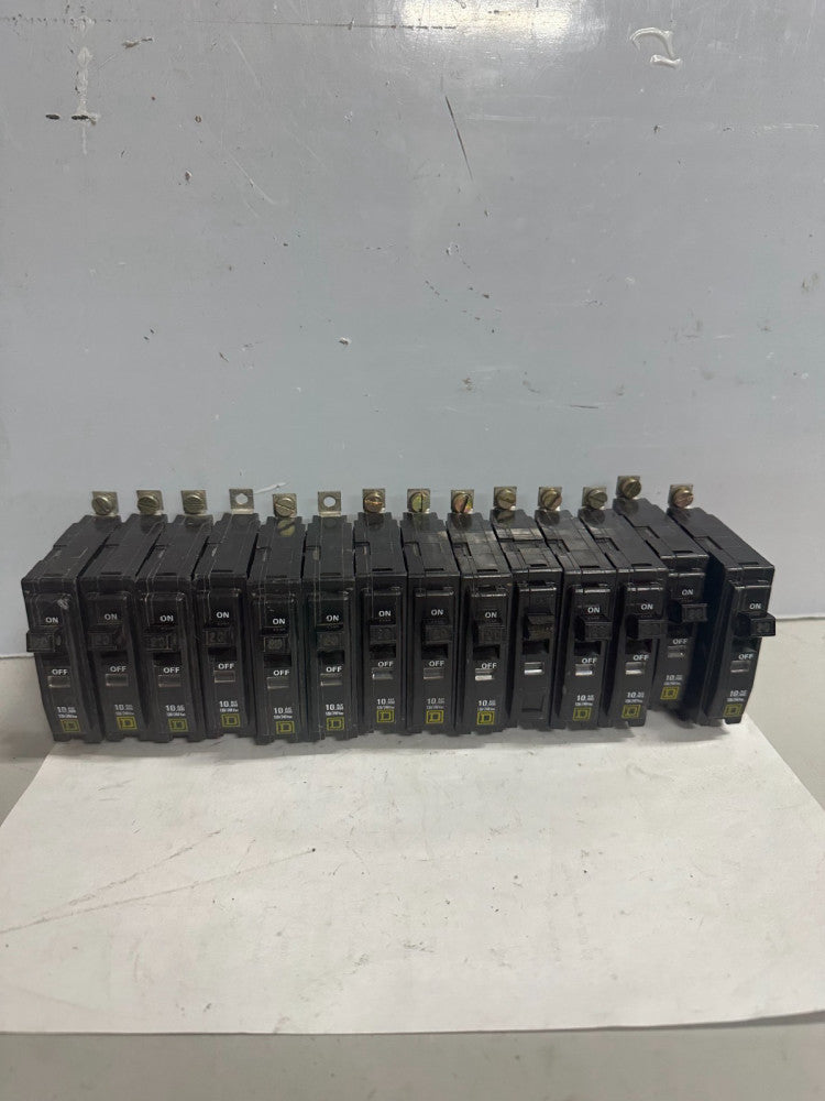 (LOT OF 14) Square D QOB120 1 Pole 20A Bolt On Circuit Breakers TEST GOOD