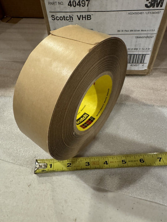 2” 3M VHB Adhesive Transfer Tape 2 in x 60 yd 10 mil Thick .010” 9473PC