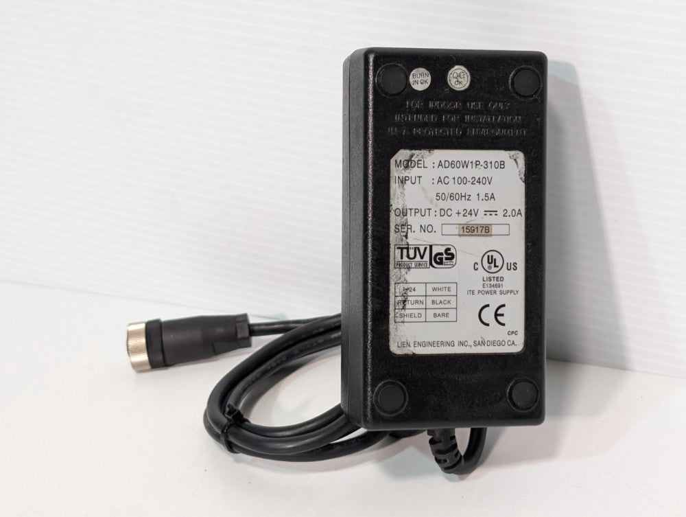 Lien Engineering AD60W1P-310B 24VDC 2A ITE power supply, IEC C14, 4-pin as shown