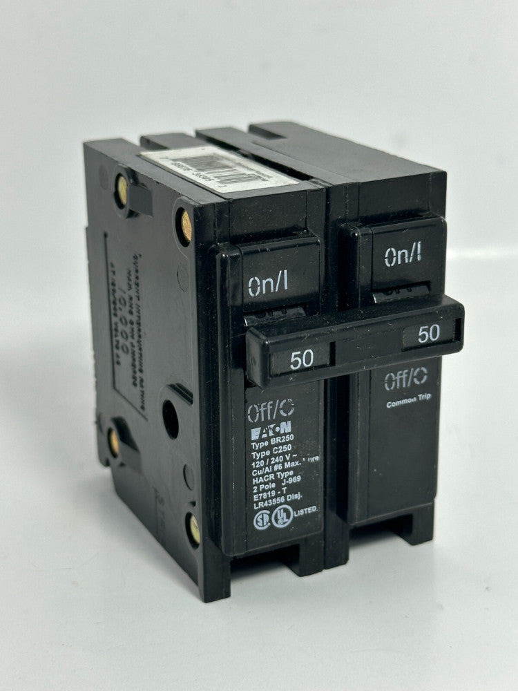 Eaton BR250 Double Pole 2-Pole 50 Amp Circuit Breaker