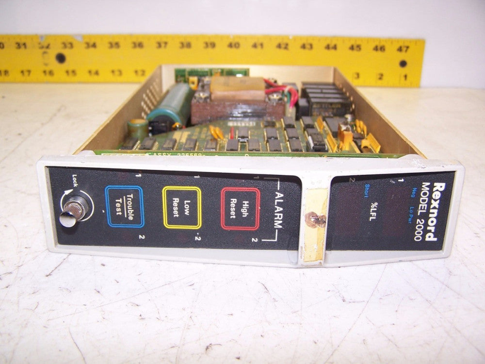REXNORD 226600-01 MODEL 2000 GAS DETECTION MODULE 120 VAC 24 DC 