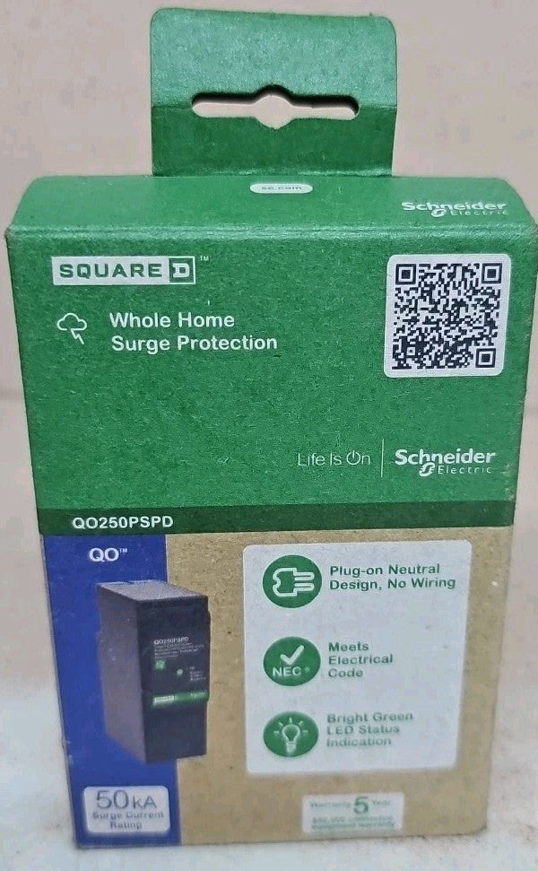 New Square D QO250PSPD Home Surge Protective Device 50kA Surge Current 120V