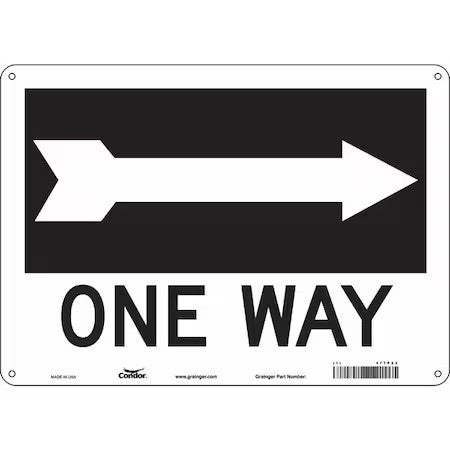 Condor 477P23 Traffic Sign, 10 In H, 14 In W, Polyethylene, Horizontal