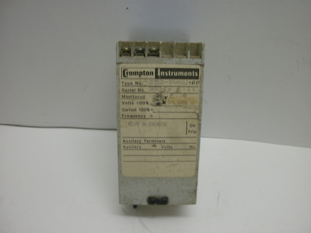 CROMPTON INSTRUMENTS 252-PVKU MOTOR PROTECTION RELAY TRIP RELAY