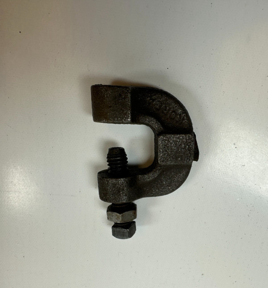 1/2" Beam Clamp Black Malleable Iron C-Clamp with Lock Nut (Box of 100) NEW