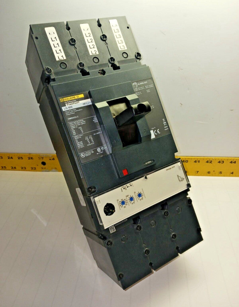 SQUARE D POWERPACT 400 AMP CIRCUIT BREAKER 600 VAC 3 POLE  LGP36400U33XY029