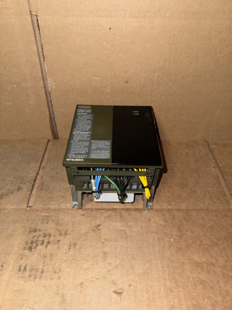 MITSUBISHI FR-Z024-1.5K-UL FREQROL INVERTER DRIVE, 200-230 VAC, 2-HP, USED!