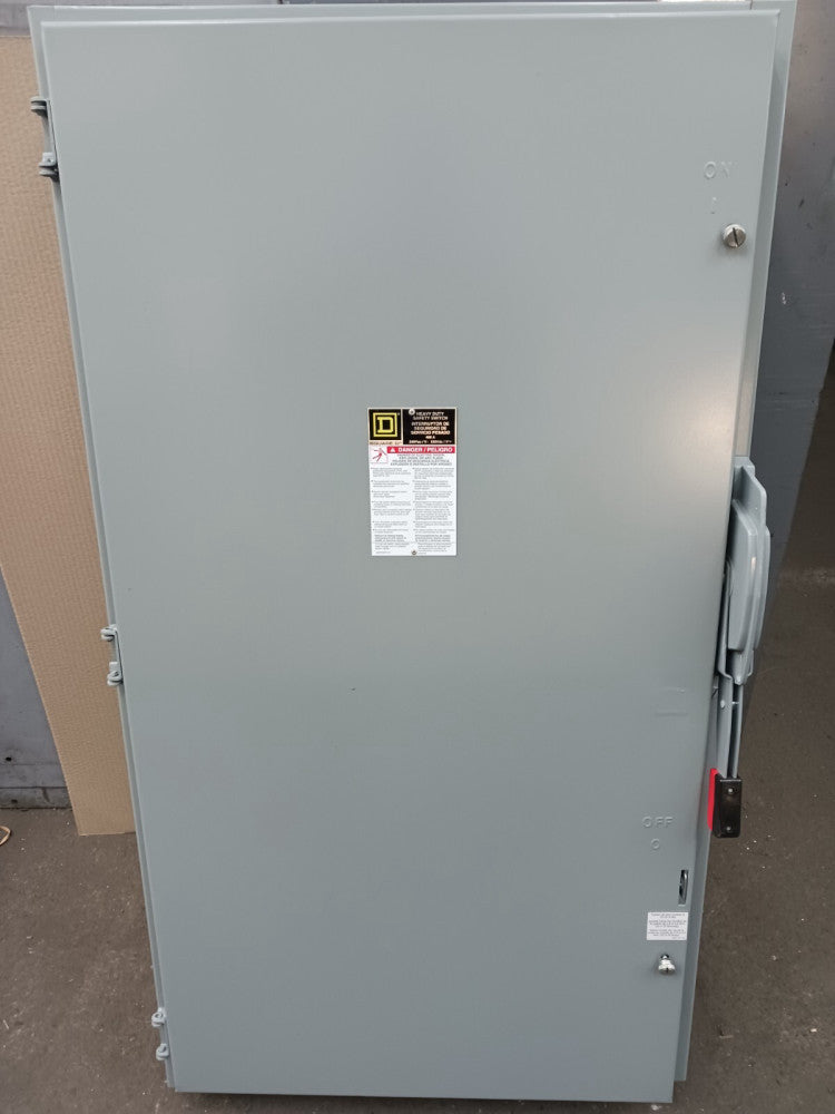 SQUARE D 400 AMP FUSIBLE SAFETY DISCONNECT SWITCH 3 POLE 240 VAC H325N