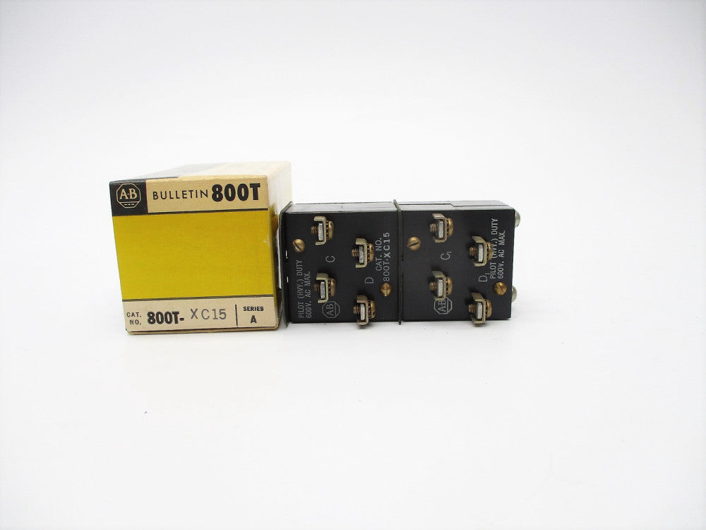 ALLEN BRADLEY 800T-XC15 SER. A 600VAC (BK/YL) NSMP