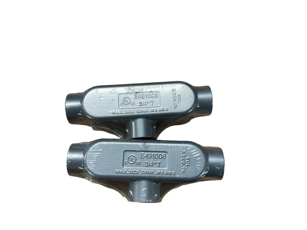 LOT OF 2 UNBRANDED # E491006 THREADED CONDUIT BODY COVERS 2"