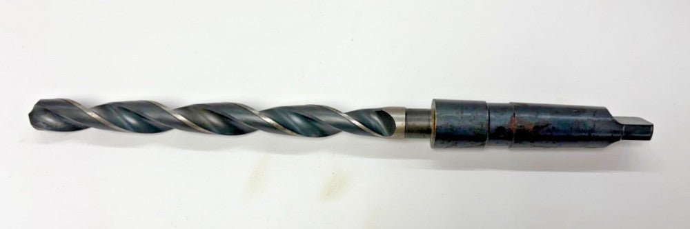 #3 MORSE TAPER SHANK 1/2" DRILL BIT, HIGH SPEED STEEL, 2 FLUTE, OAL 11-3/4"