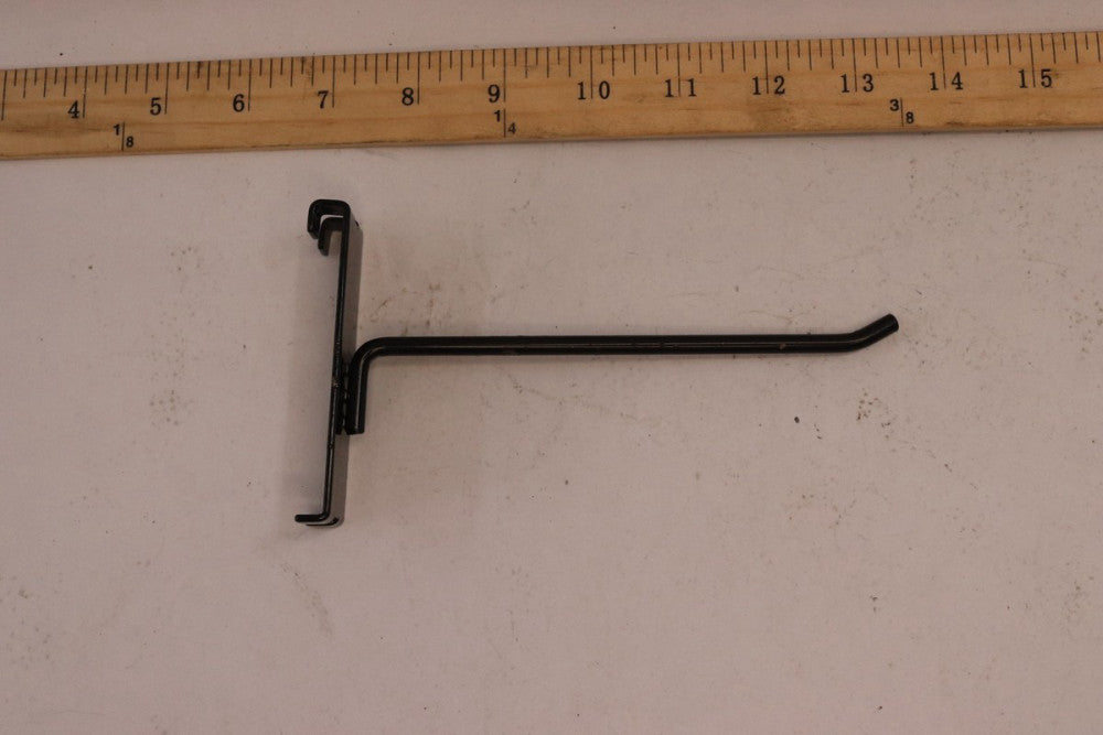 Peg Hook Black for Slatwall 8"