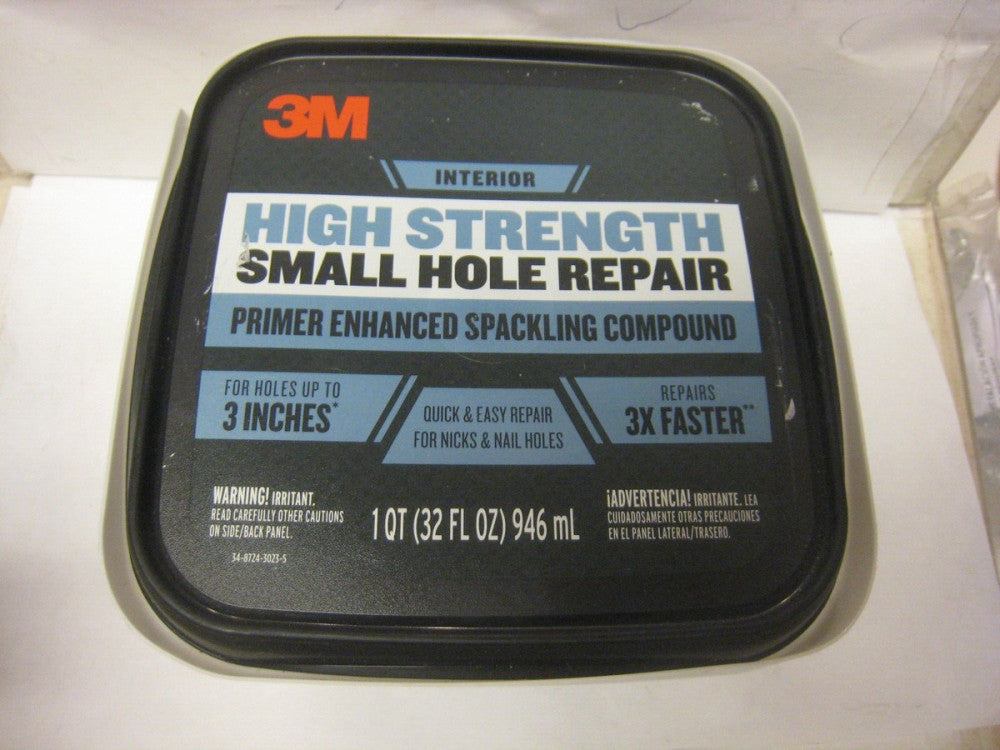 3M High Strength Small Hole Repair, 32 oz, SHR-32-PDS ONE TUB