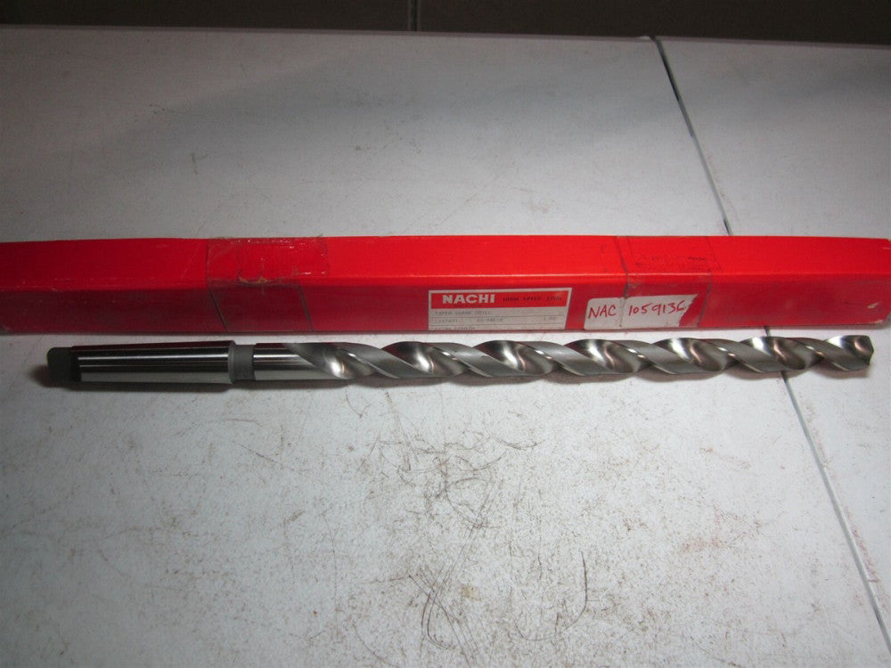 Nachi (1059136) 53/64" Size, 3MT 118° 18" OAL High Speed Steel Taper Shank Drill