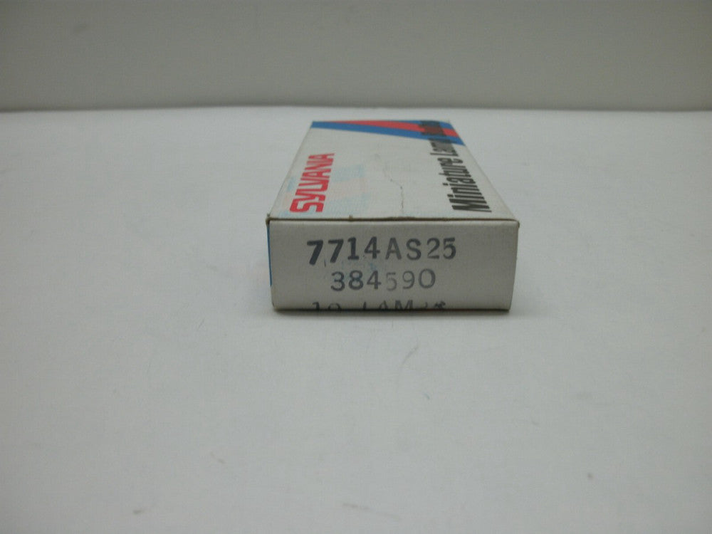 SYLVANIA 7714/7714AS25 MINIATURE LAMP BULBS 5V .075A 0.375W T1 (LOT OF 10) NIB