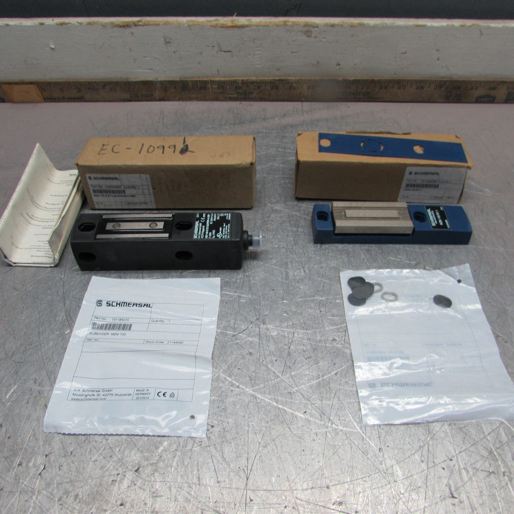 NEW! SCHMERSAL MZM 100B-ST2-SD2PREM-A  & MZM100-B1.1 , SET of BASE & LOCK, NIB!