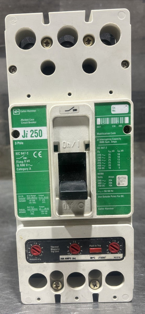 CUTLER-HAMMER UNIVERSAL LINE BREAKER , JI3250L , 250-AMP , 600-VAC , 3-POLE NOS
