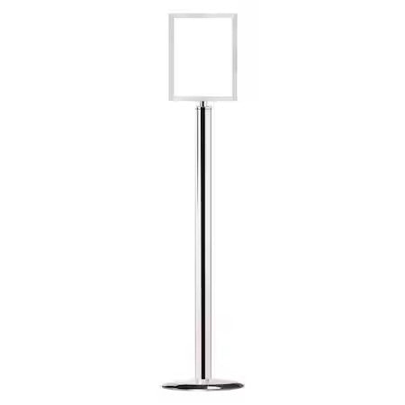 Zoro Select 1310U-1P-8511Hd-V Sign Holder,8-1/2In X 11In Frame, Chrome