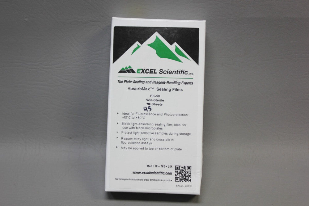 45- EXCEL SCIENTIFIC ABSORBMAX PLATE SEALING FILMS BK-50 EXPIRED 02-2024