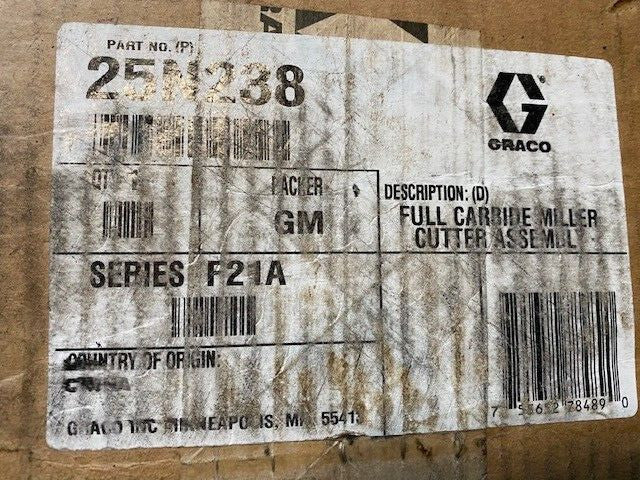 GRACO 25N238 - FULL-CARBIDE MILLER CUTTER ASSEMBLY