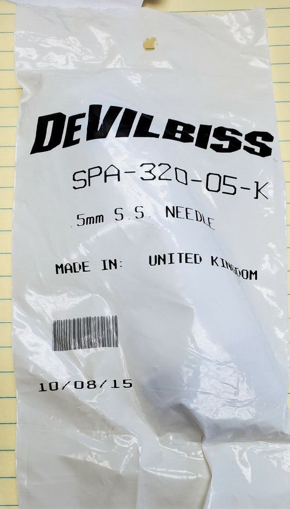 DEVILBISS - .5mm S.S. NEEDLE - SPA-320-05-K NEW [OF10]