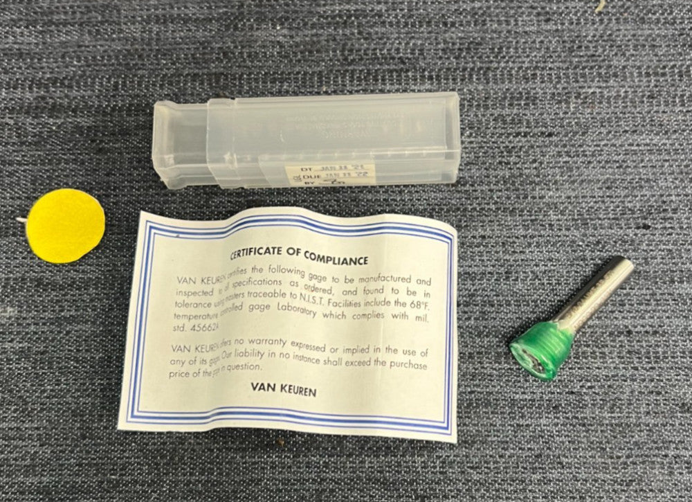 LEDFORD GAGE 475327 5/16"-24 UNF PLUG GAGE STI -3B W/CERTIFICATE OF COMPLIANCE