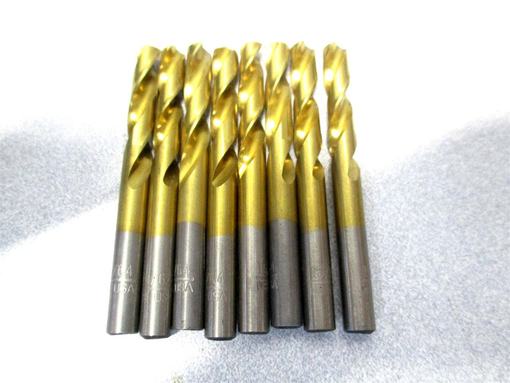 Vermont (136523) 19/64 x 2-3/4 2-Flute RH HSS Screw Machine Length Drill - 8 PC