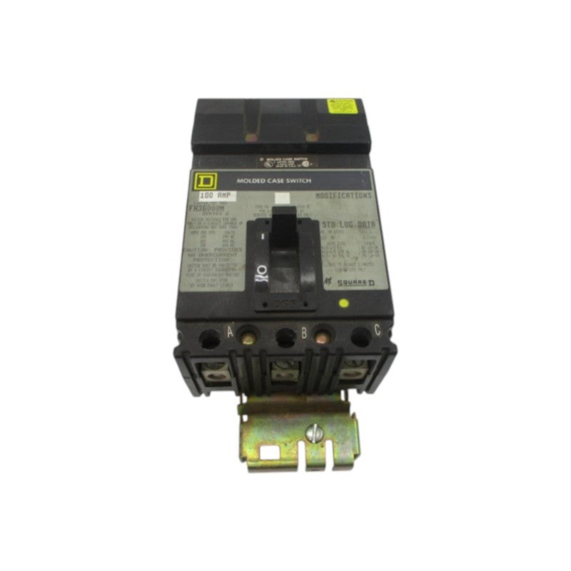 SQUARE D FH36000M SER. 2 600VAC 100A UNMP