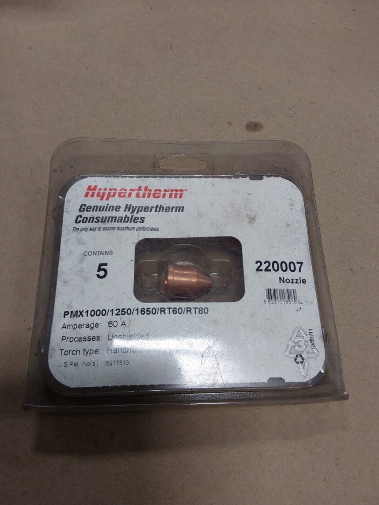 Hypertherm 220007 Nozzle PMX1000/1250/1650/RT60/RT80 4/PK