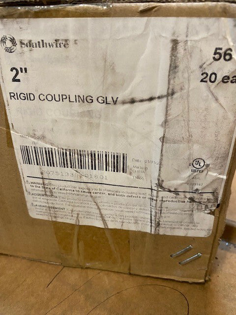 (CASE OF 20) Southwire 2" Rigid Coupling GLV - Model # 56