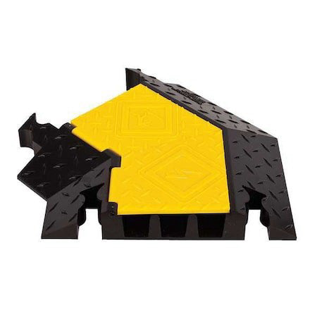 Yellow Jacket Yj3tl-225-Y/B Cable Protector 45 Deg Left Turn, 2-7/8 In H,