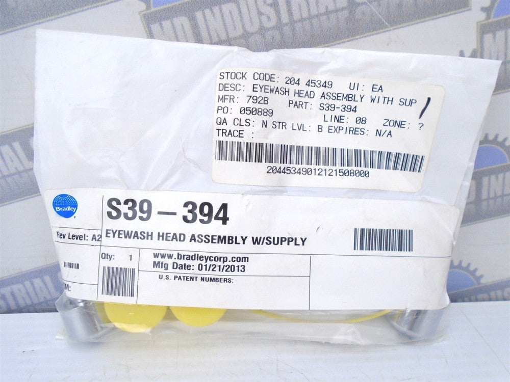 Bradley - S39-394 - Eyewash Head Assembly W/Supply - Chrome-Plated Brass - (NEW)