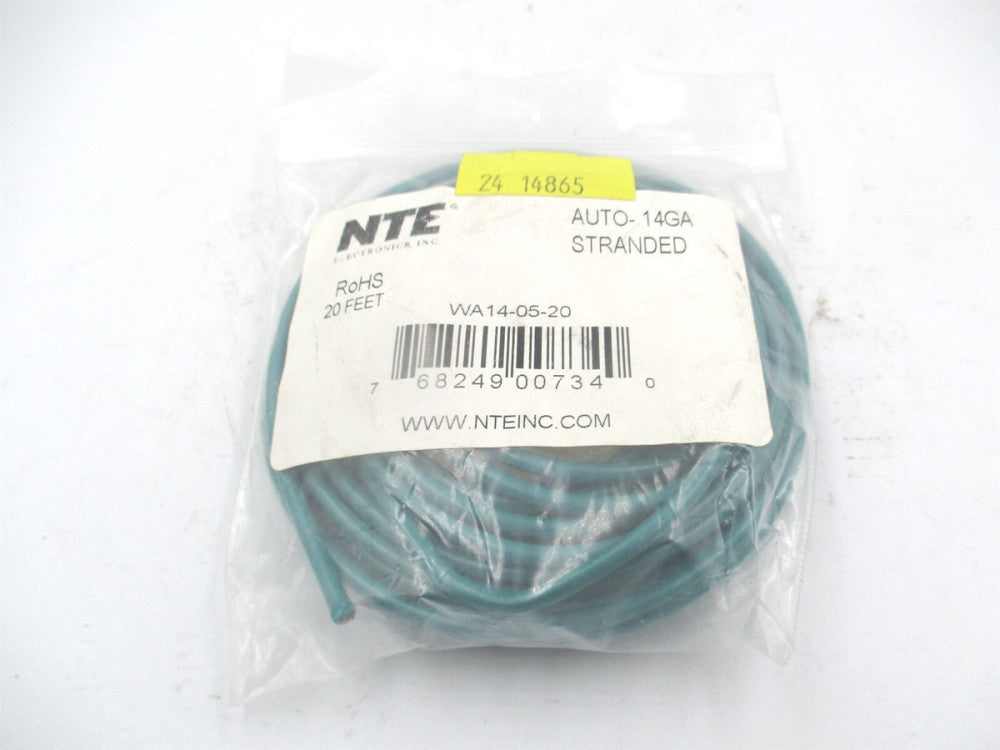 NTE Electronics (WA14-05-20) 14 Gauge 20' Length Green Automotive Hook Up Wire