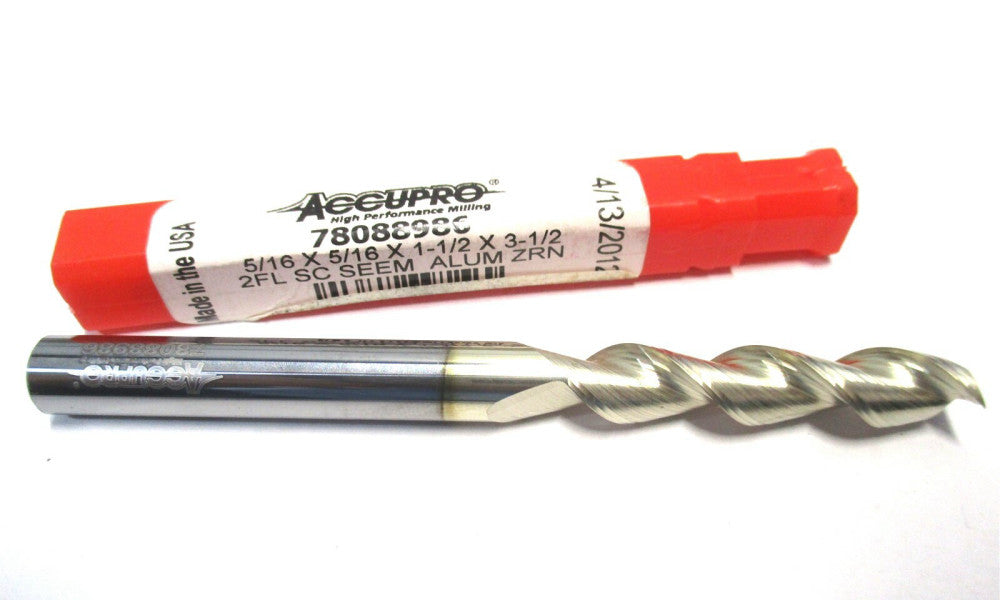 Made in USA (78088986) 5/16 x 1-1/2 x 3-1/2 2F SE RH CC Carbide Square End Mill