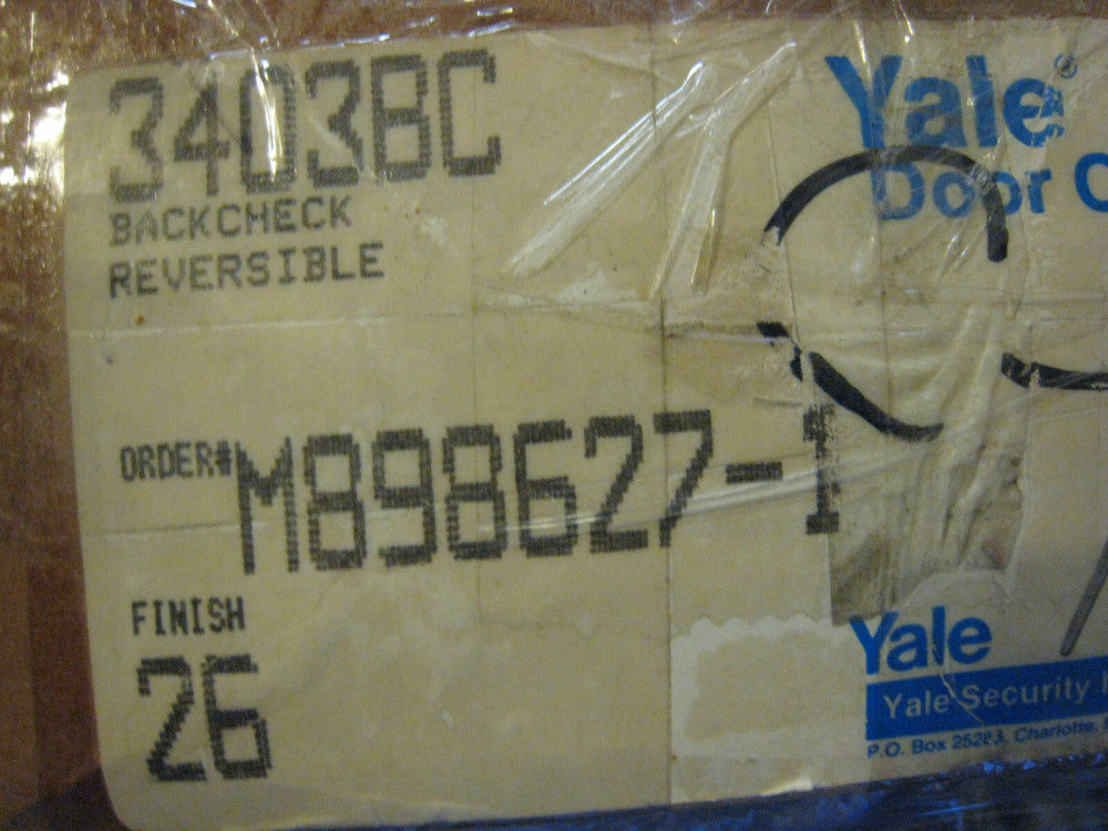 YALE 3403 BC Vintage DOOR CLOSER BACKCHECK REVERSIBLE  US26D  CHROME FINISH