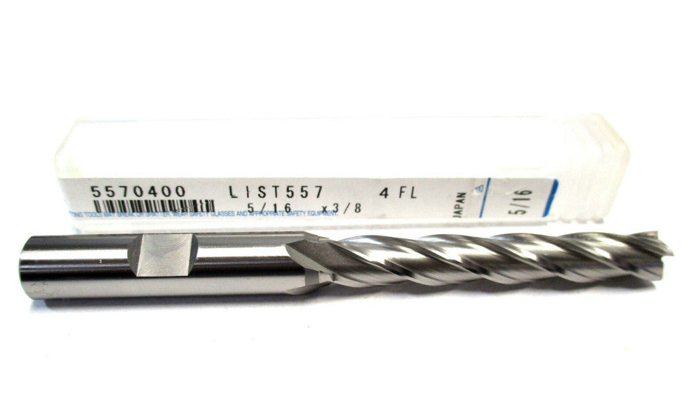 OSG (5570400) 5/16 x 3/8 x 2 x 3-3/4 4-Flute SE RH Cobalt Square End Mill