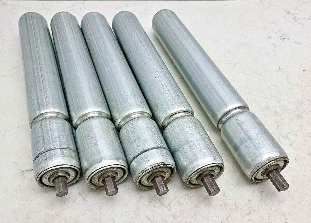 5 Pack Hytrol Abec-1 12-3/4" L x 1-7/8" Dia Conveyor Drive Rollers 1.9" Used