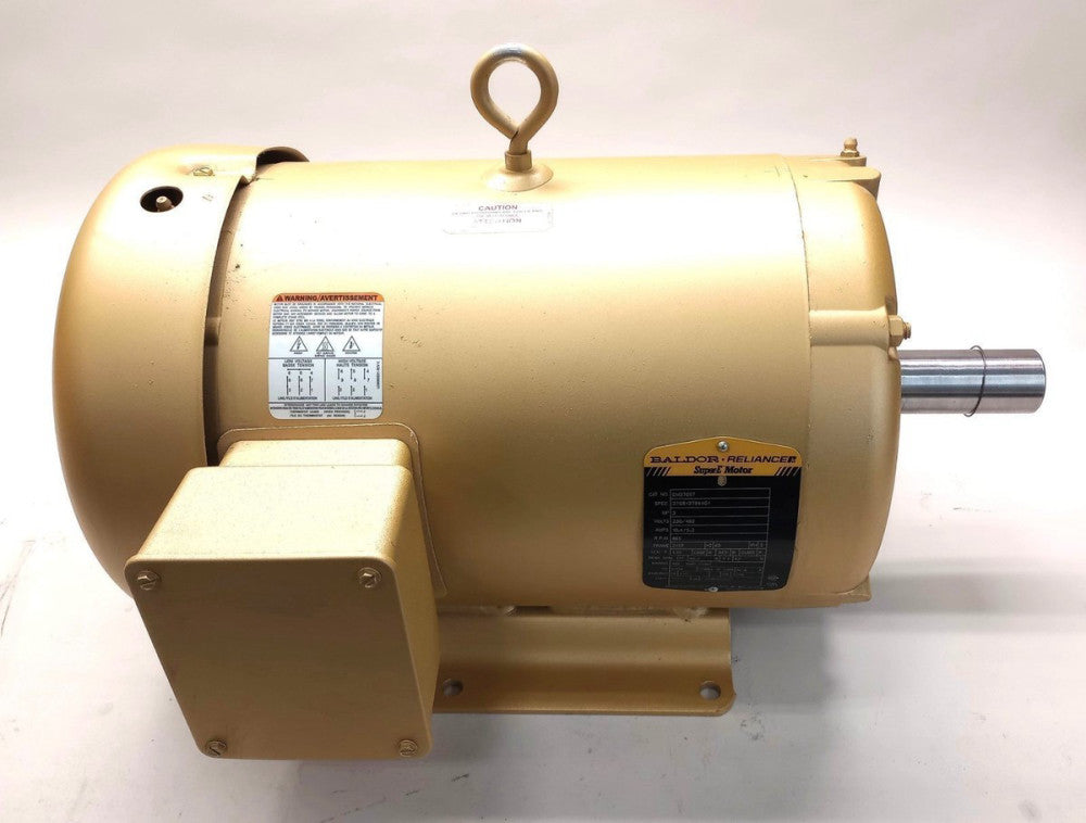 Baldor EM3705T Super E Motor 3HP 3Phase 865 RPM 230/460V Spec 37G813T944G1