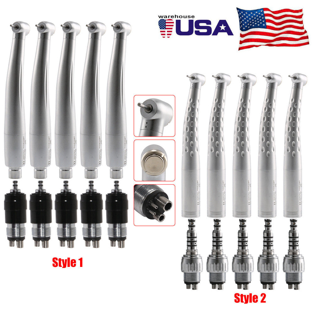 1-5 X Yabang Dental High Speed Handpiece & 4-Hole Quick Coupler fit NSK BA