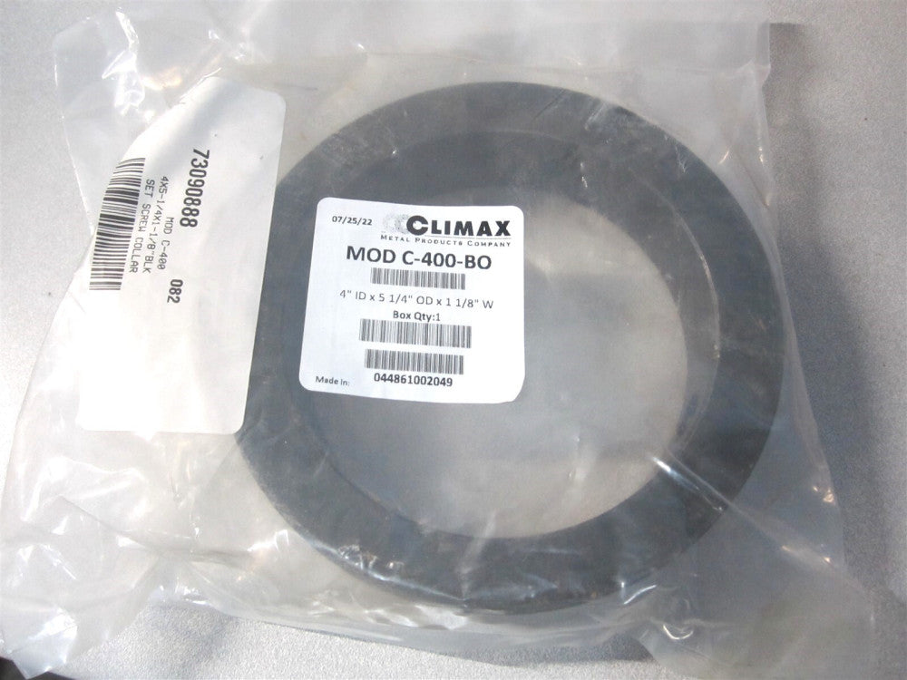 Climax (MOD C-400-BO) 1-1/8" x 5-1/4" Solid Set Screw Steel Shaft Collar 