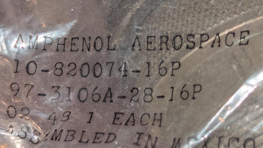 (1) AMPHENOL 97-3106A28-16P Circular Connector 20 Pin 10-820074-16P New & Sealed