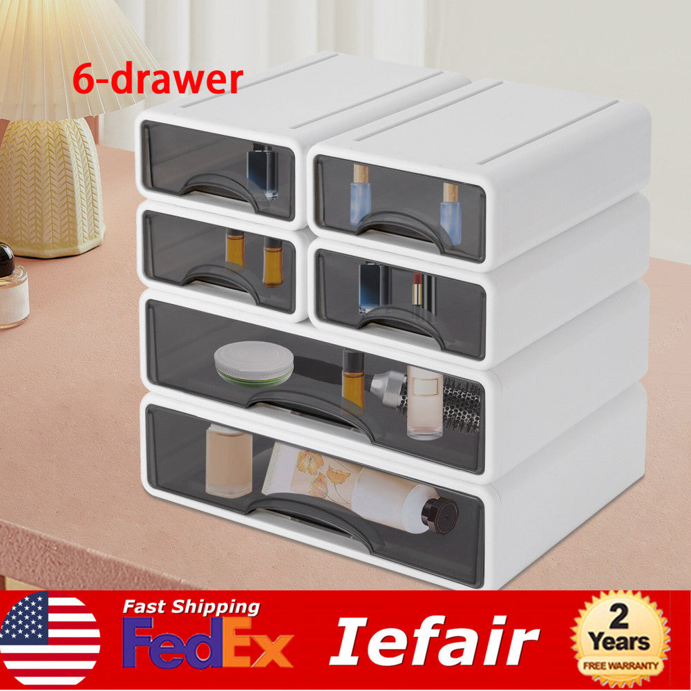 13.4*9.8*13 in PP Rectangular Desktop Organizer Office 6-drawer Organizer 