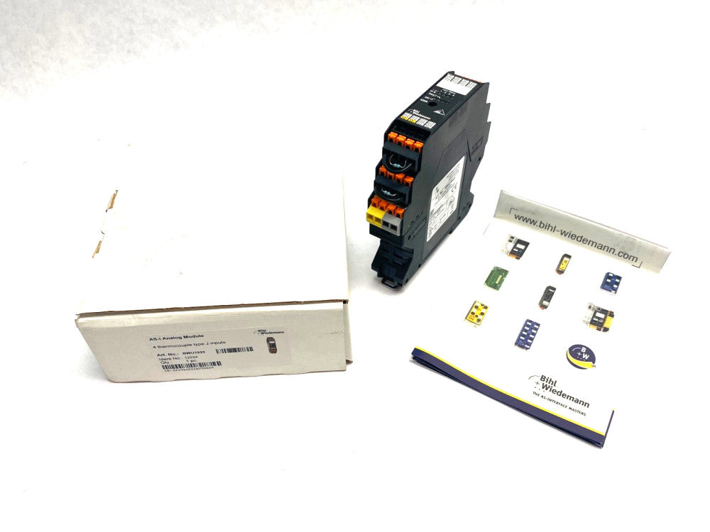 Bihl+Wiedemann BWU1933 AS-i Analog Module, 4-Thermocouple Type J Inputs 12534