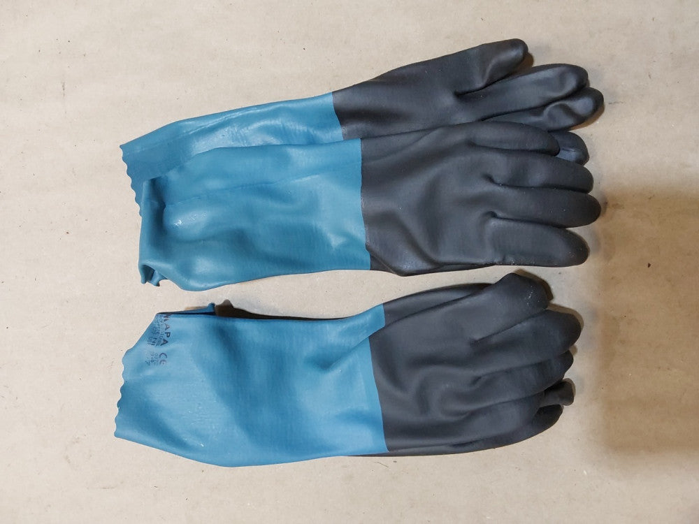 2 PAIRS - Mapa Stanzoil NL34 Rough Finish Neoprene Gloves, Size Small (6) (HR)