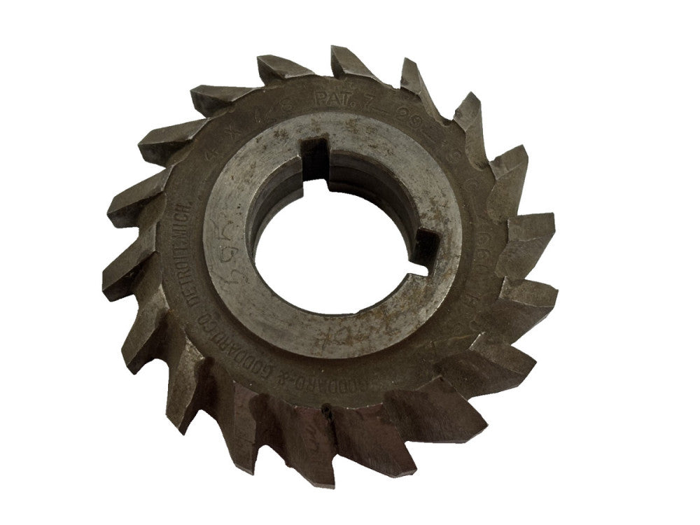 GODDARD SIDE MILLING CUTTER 4x7/8" 18-TEETH 1-1/4" ID 11/32" BIG KEY WAY HS
