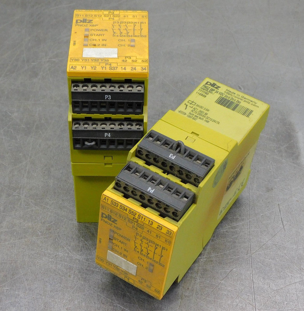 PILZ PN0Z X8P Safety Relay Switch 24VDC 777760 109864 PN0ZX8P Lot of Two (2)