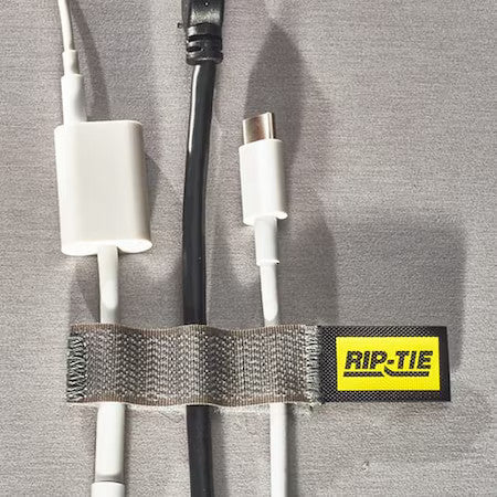 RIP-TIE A-04-005-W Cable Tie Strap, 4 in L, 1-1/2 in Max Bundle Dia., White, 5