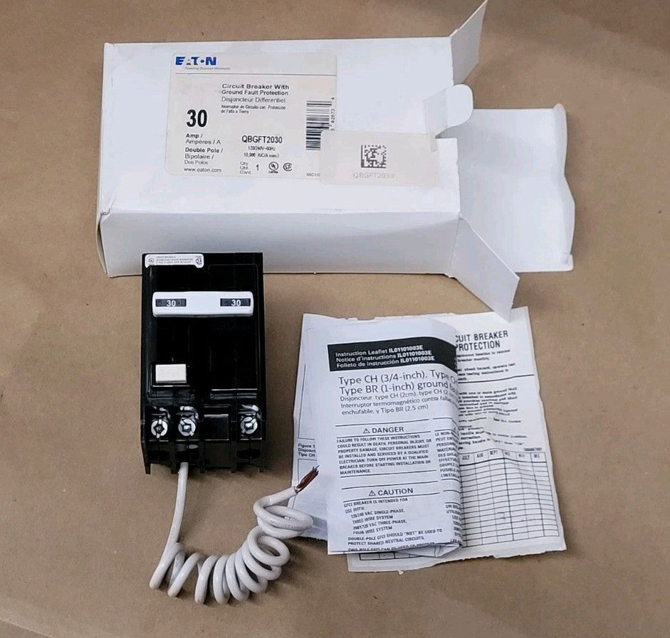 Eaton QBGFT2030 30 Amp Bolt On Ground Fault Circuit Breaker